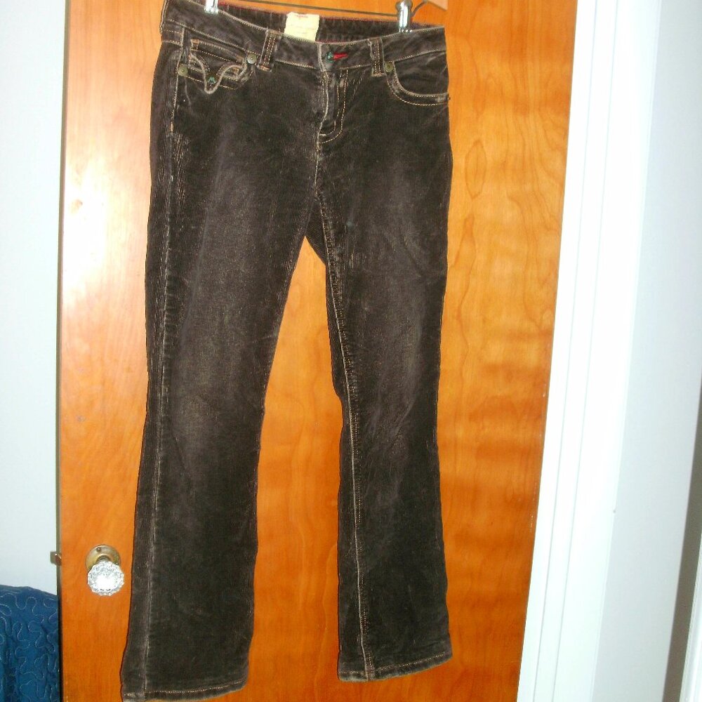 MARLOW Vintage Original Brown Corduroy Bootcut Jeans with Flap Rear Pockets ~ 29